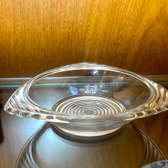 Pair of Vintage MCM Triangle Candy Snack Dish, Anchor Hocking, 1960’s, 6.25” - Picture 2 of 3